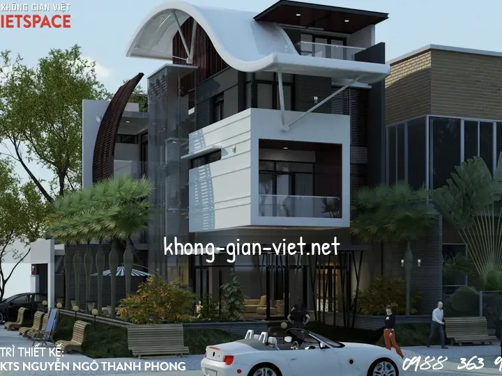 Thiết kế biệt thự hiện đại với bể bơi sang trọng