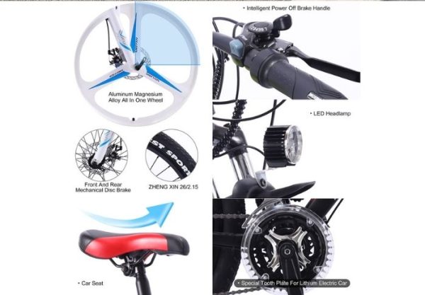 Xe Đạp Điện Trợ Lực Taoci Bánh Béo 36V 13AH 350W 26 inch 27speed - Image 2