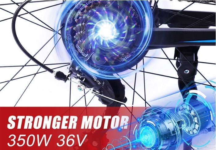 Xe Đạp Điện Trợ Lực Taoci Bánh Béo 36V 13AH 350W 26 inch 27speed - Image 4
