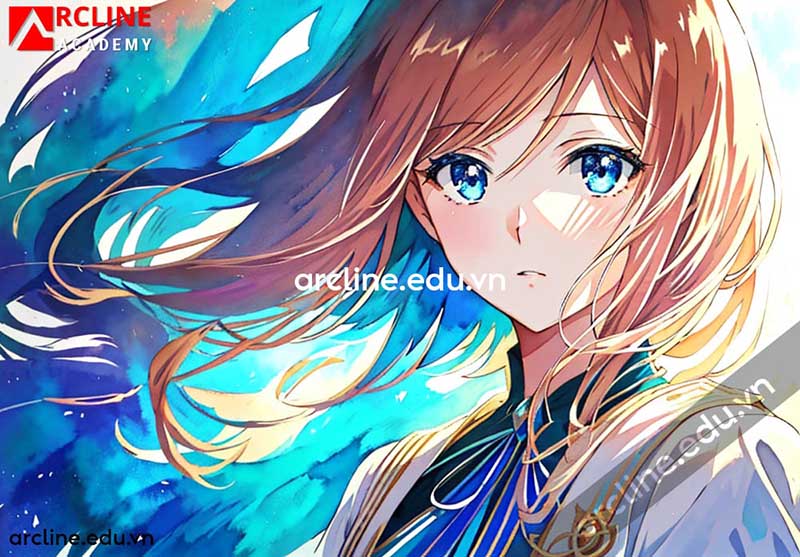 màu nước anime 3